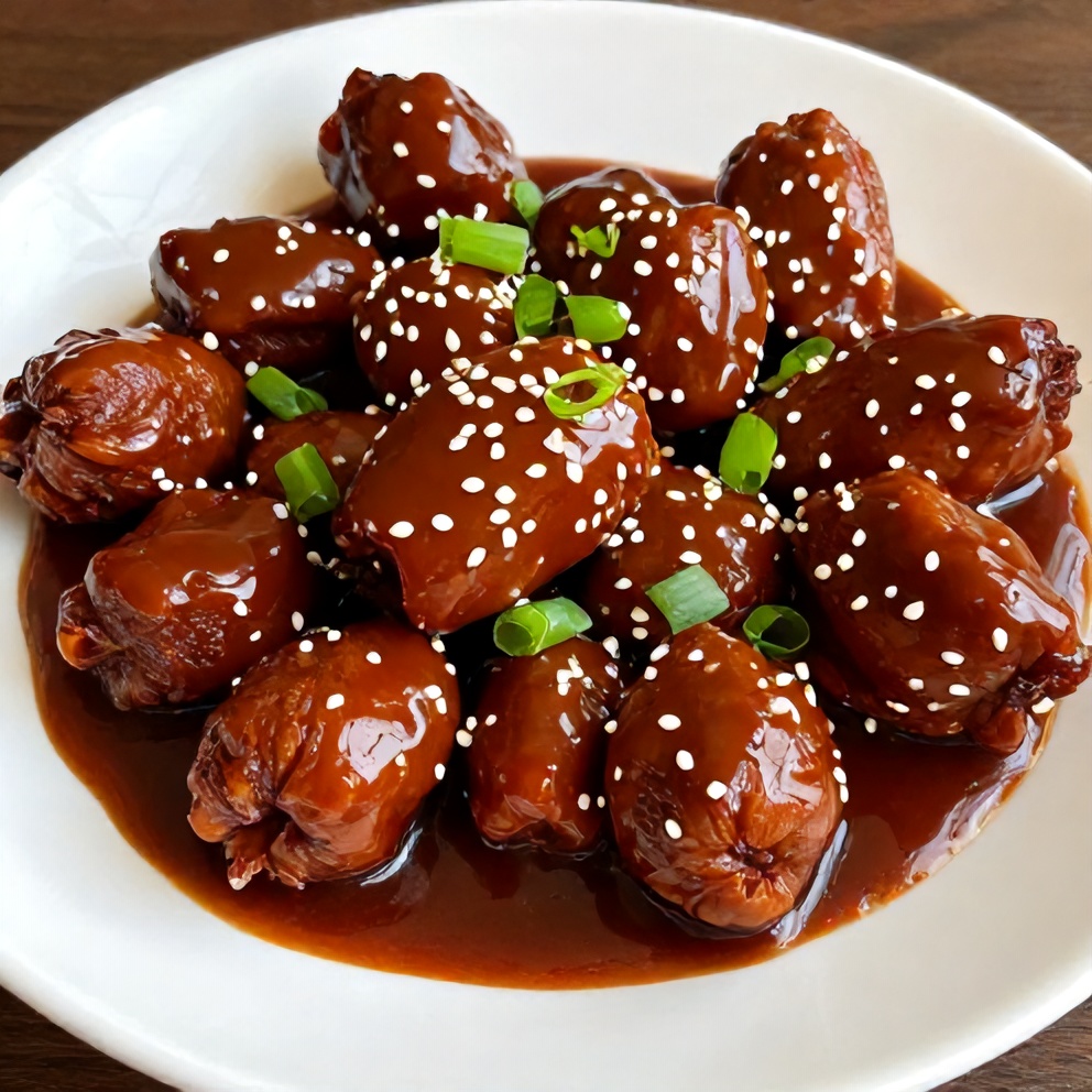 Plated Little Smokies in BBQ Sauce