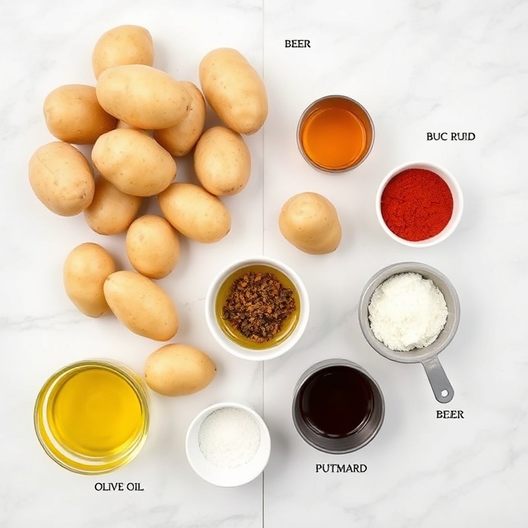 Raw ingredients for smoked baby potatoes