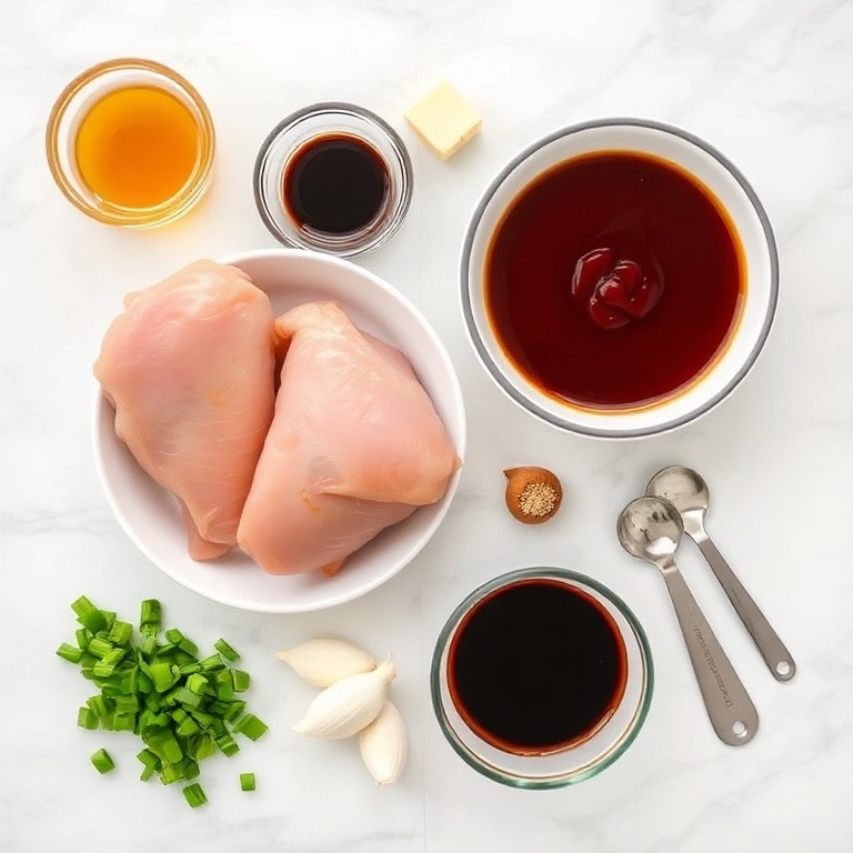 Raw ingredients for Easy Sticky Char Siu Chicken