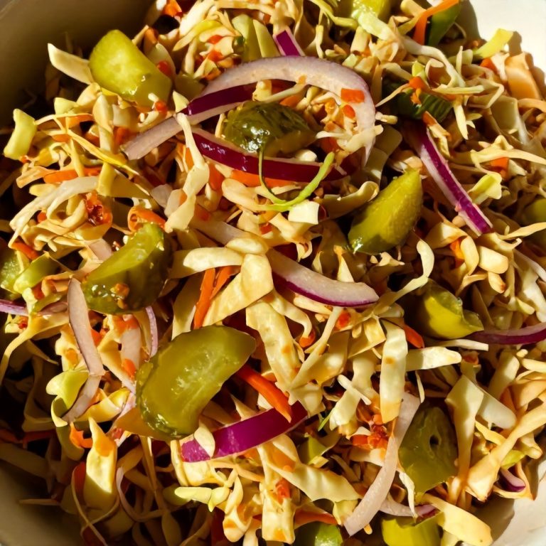 Easy Sweet and Spicy Pickle Slaw