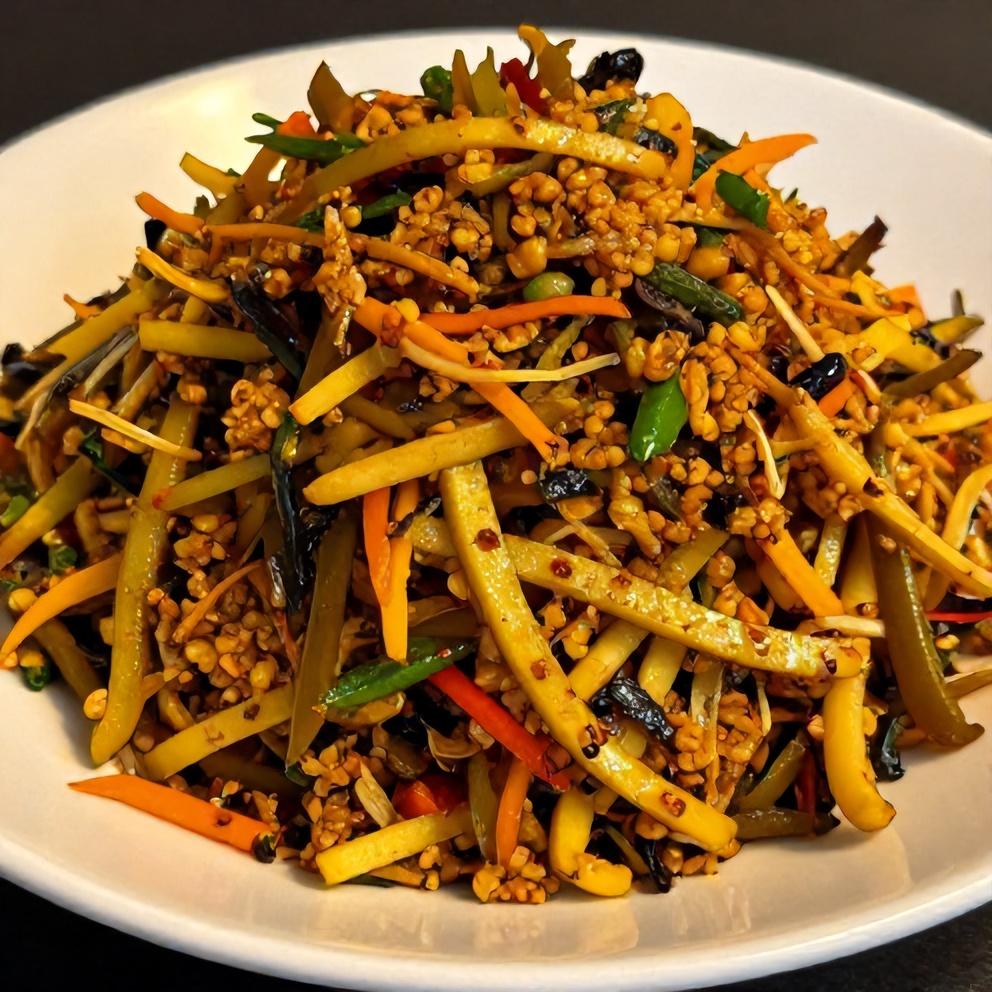 Easy Sweet and Spicy Pickle Slaw served in a bowl
