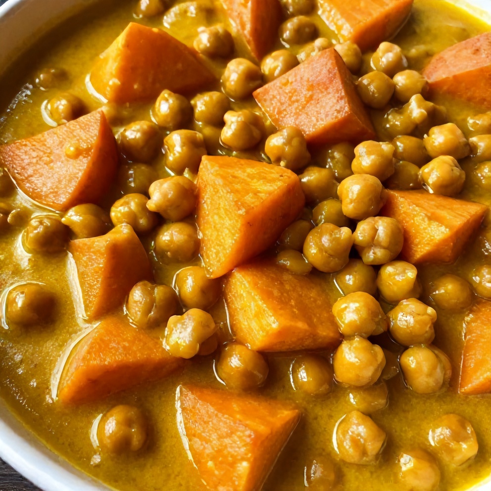 Easy Sweet Potato Chickpea Curry