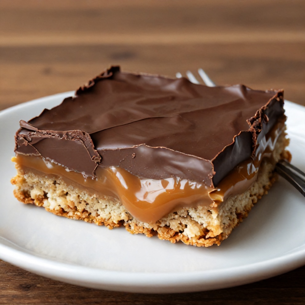 Easy Twix Cookie Bars with Caramel and Chocolate