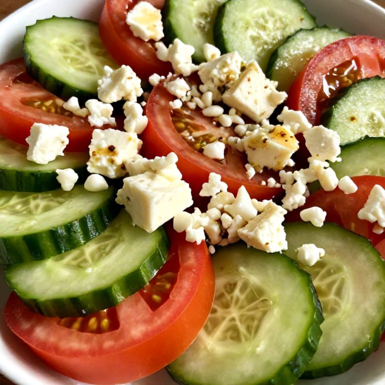 fresh cucumber tomato feta salad