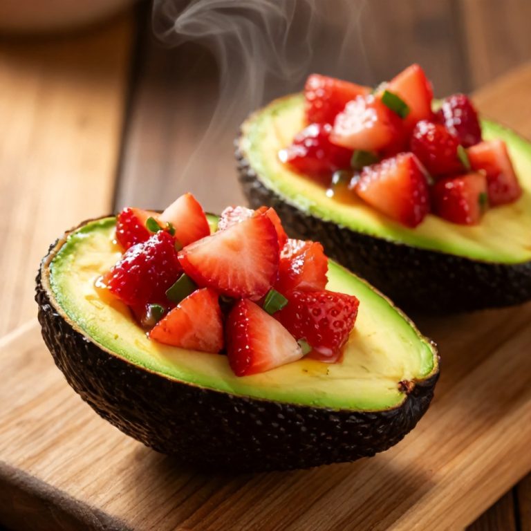 strawberry salsa stuffed avocados