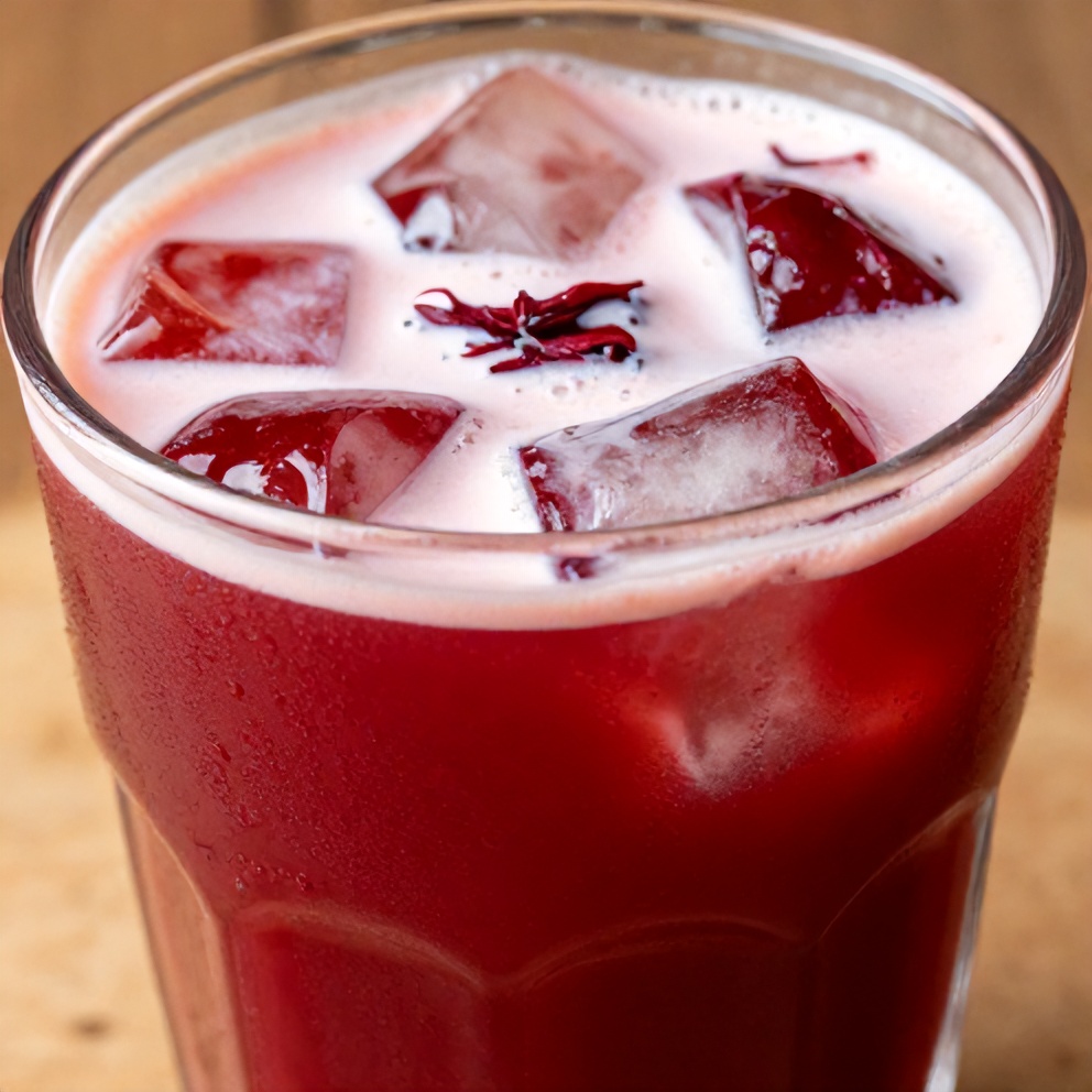 hibiscus cardamom iced latte
