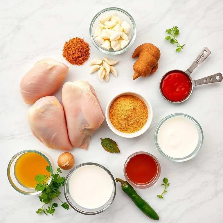 Raw Ingredients for Jamaican Curry Chicken