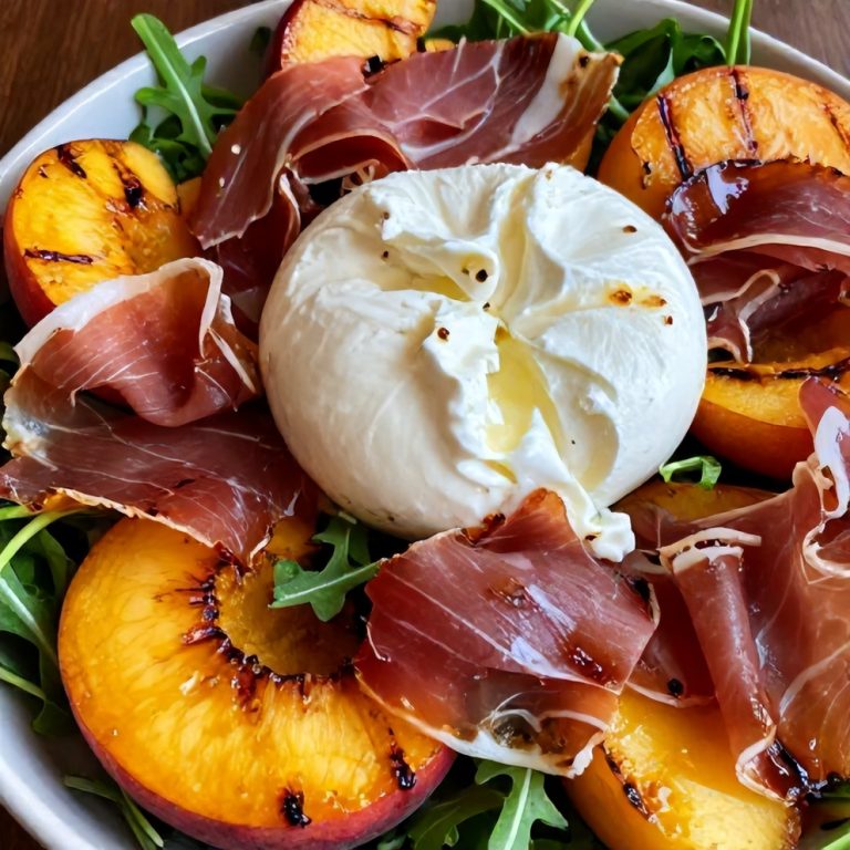 Mediterranean Grilled Peach Salad