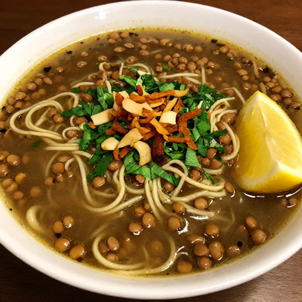 Persian Noodle Soup with Fresh Herbs