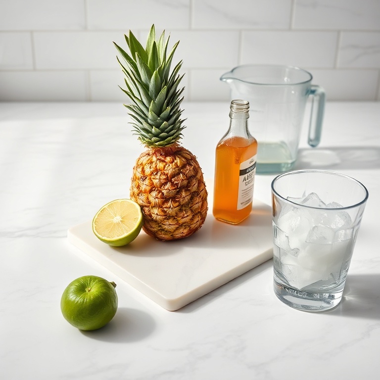 Pineapple Margarita Mocktail Ingredients