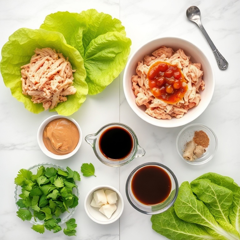 Raw Ingredients for Chicken Lettuce Wraps