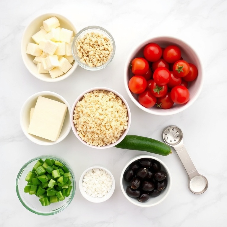 Halloumi Greek Power Bowl Ingredients