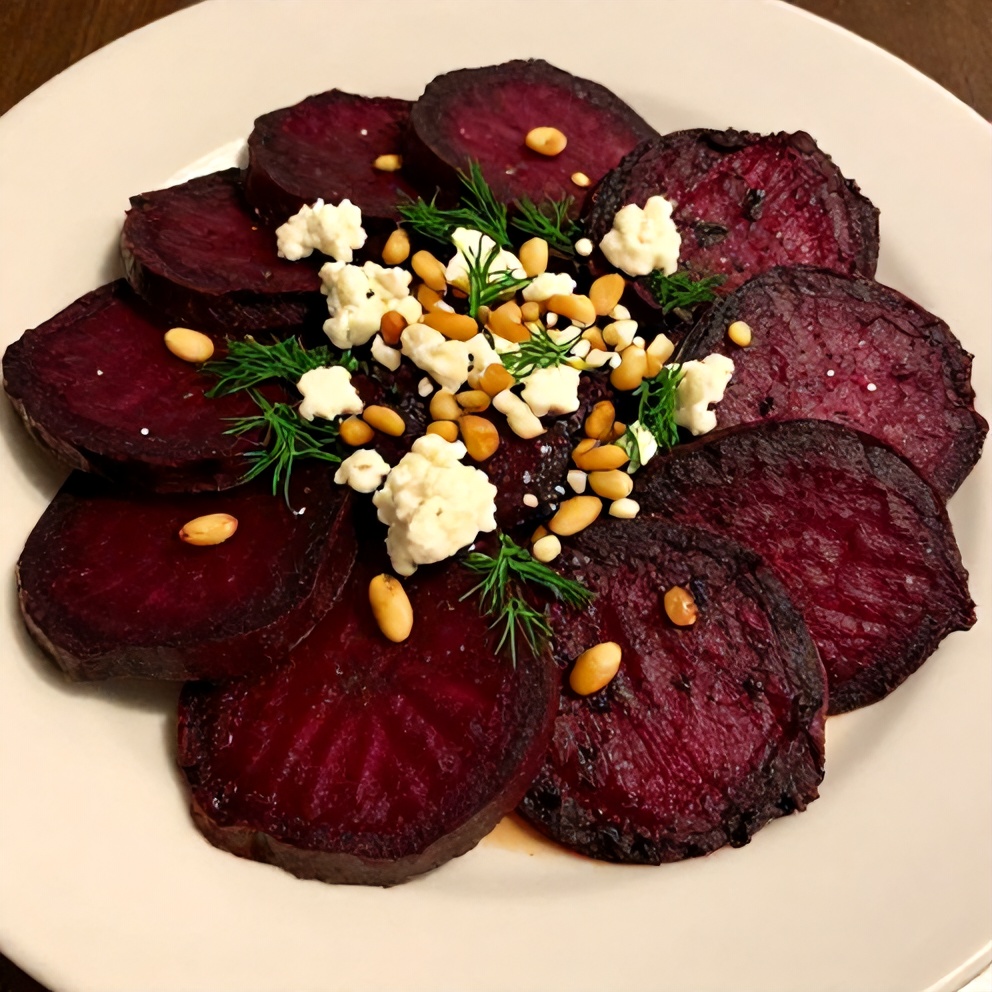 Plated Roasted Beet Salad