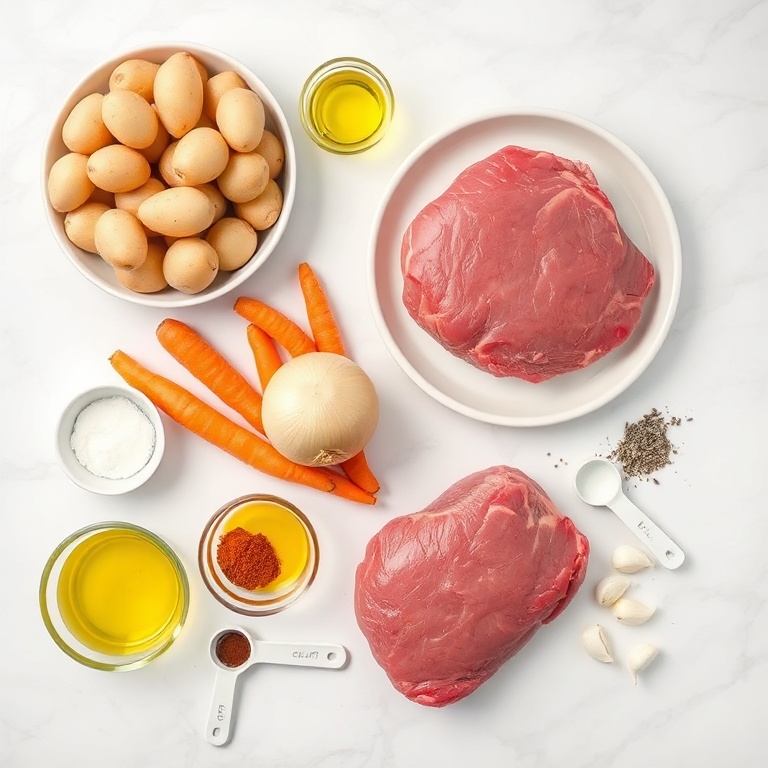 Ingredients for slow cooker chuck roast