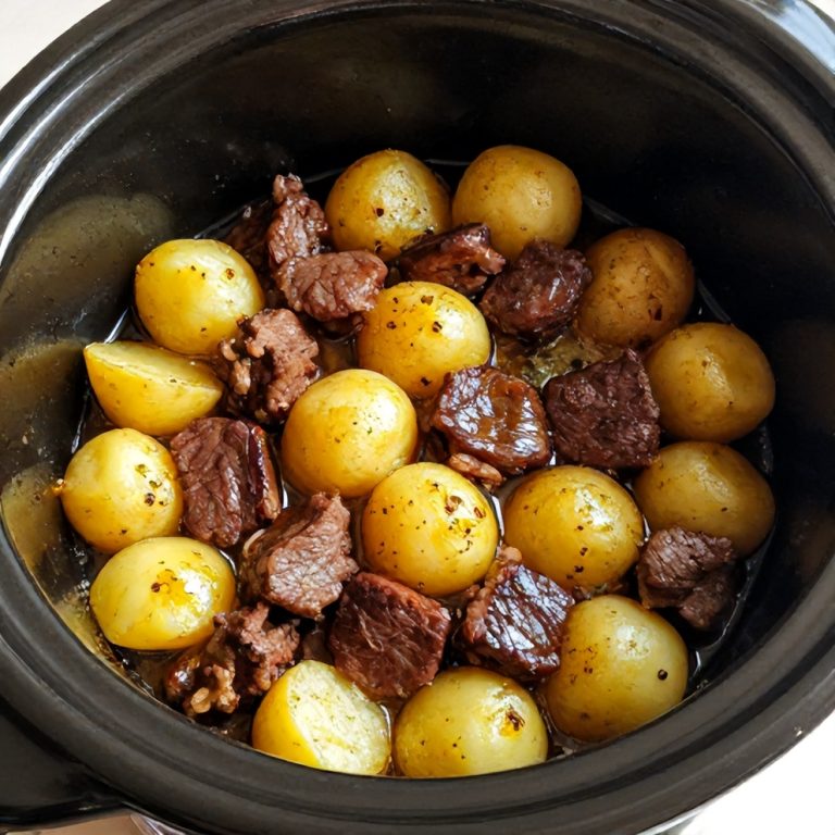 slow cooker garlic butter beef bites
