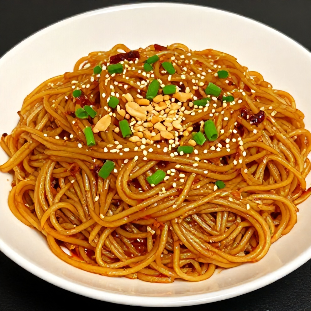 Spicy Potato Noodles Final Dish