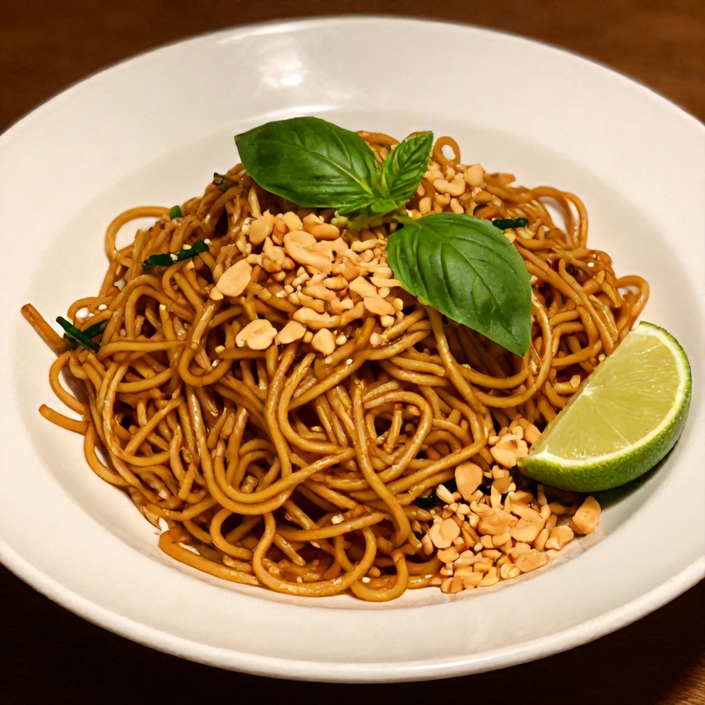 Thai Drunken Noodles Ready to Serve