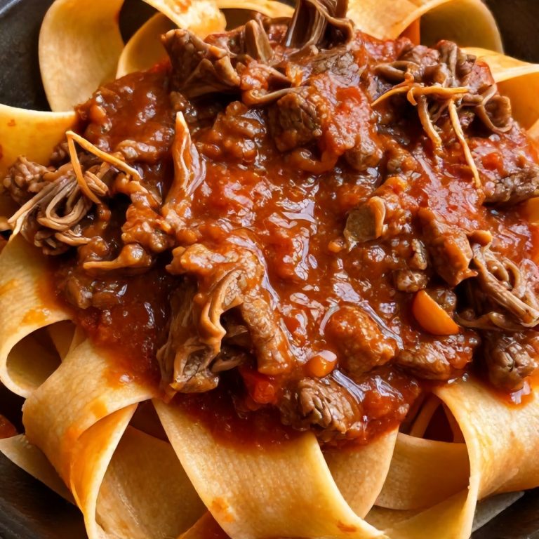 beef tomato sauce pappardelle