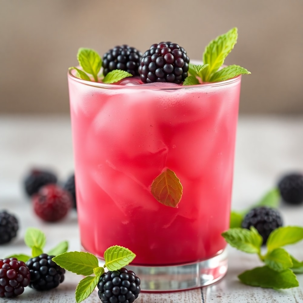 Finished Blackberry Coconut Pink Drink