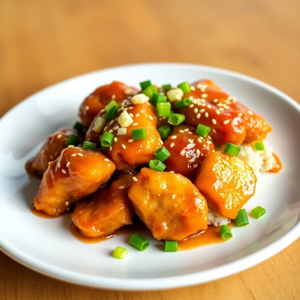 Plated Brown Sugar Pineapple Chicken