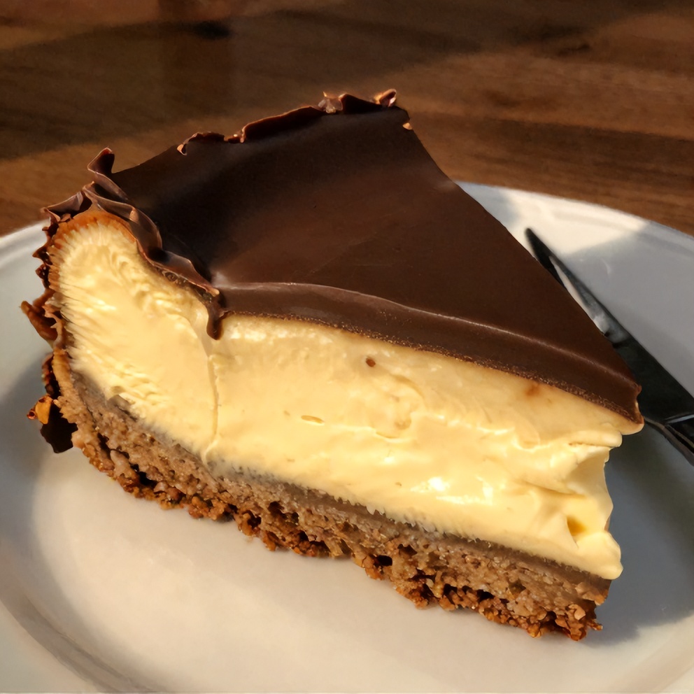 Boston Cream Pie with vanilla custard and chocolate glaze
