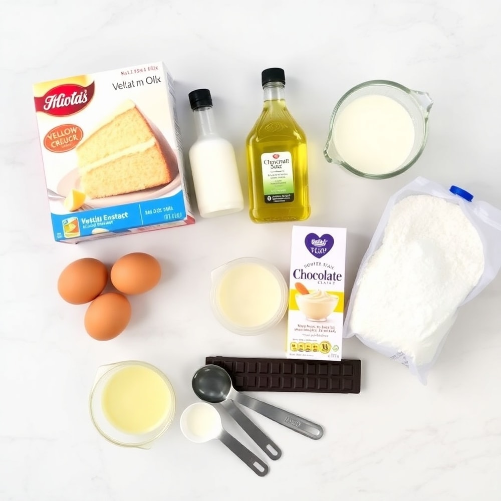Ingredients for Boston Cream Pie