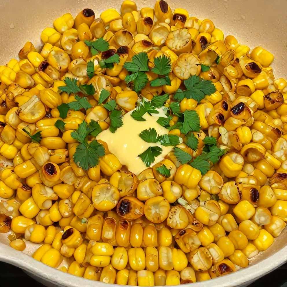 Plated serving of Cowboy Butter Roasted Corn