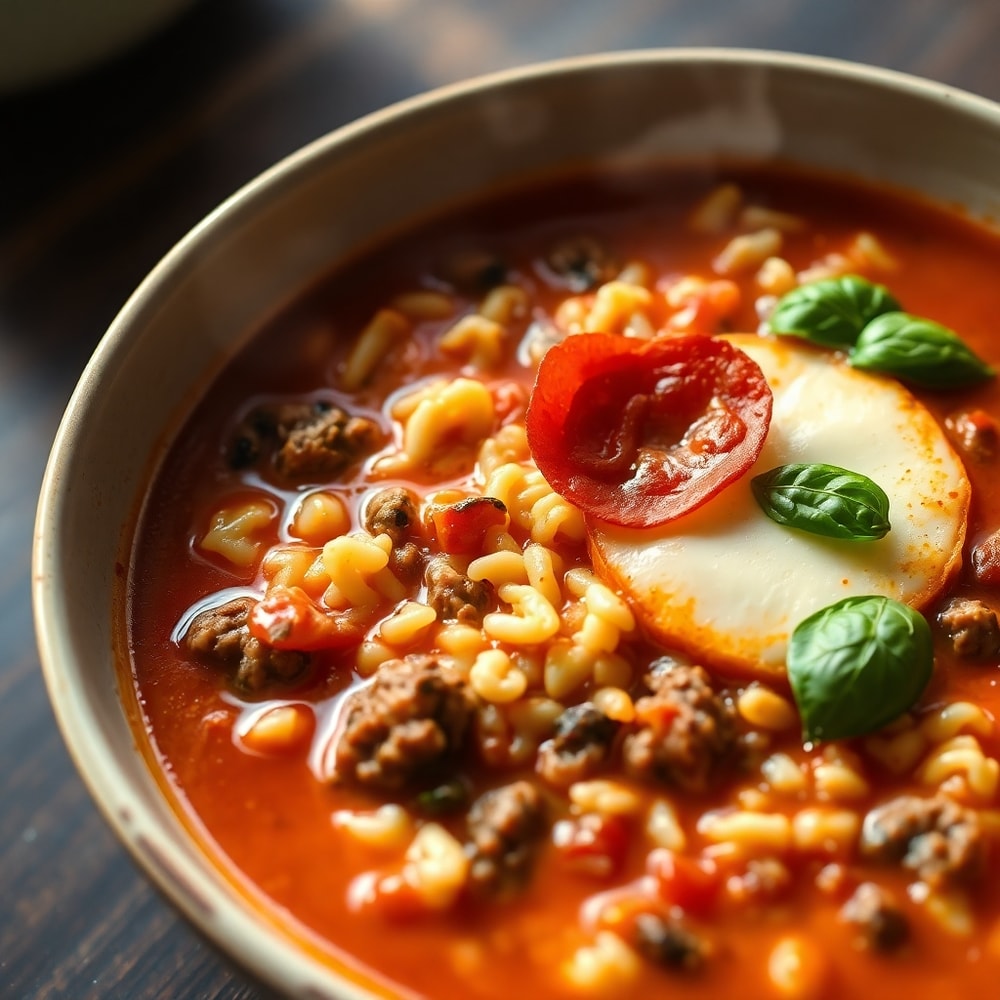 paleo pizza soup