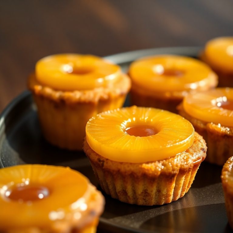 Pineapple Mascarpone Upside-Down Mini Cakes