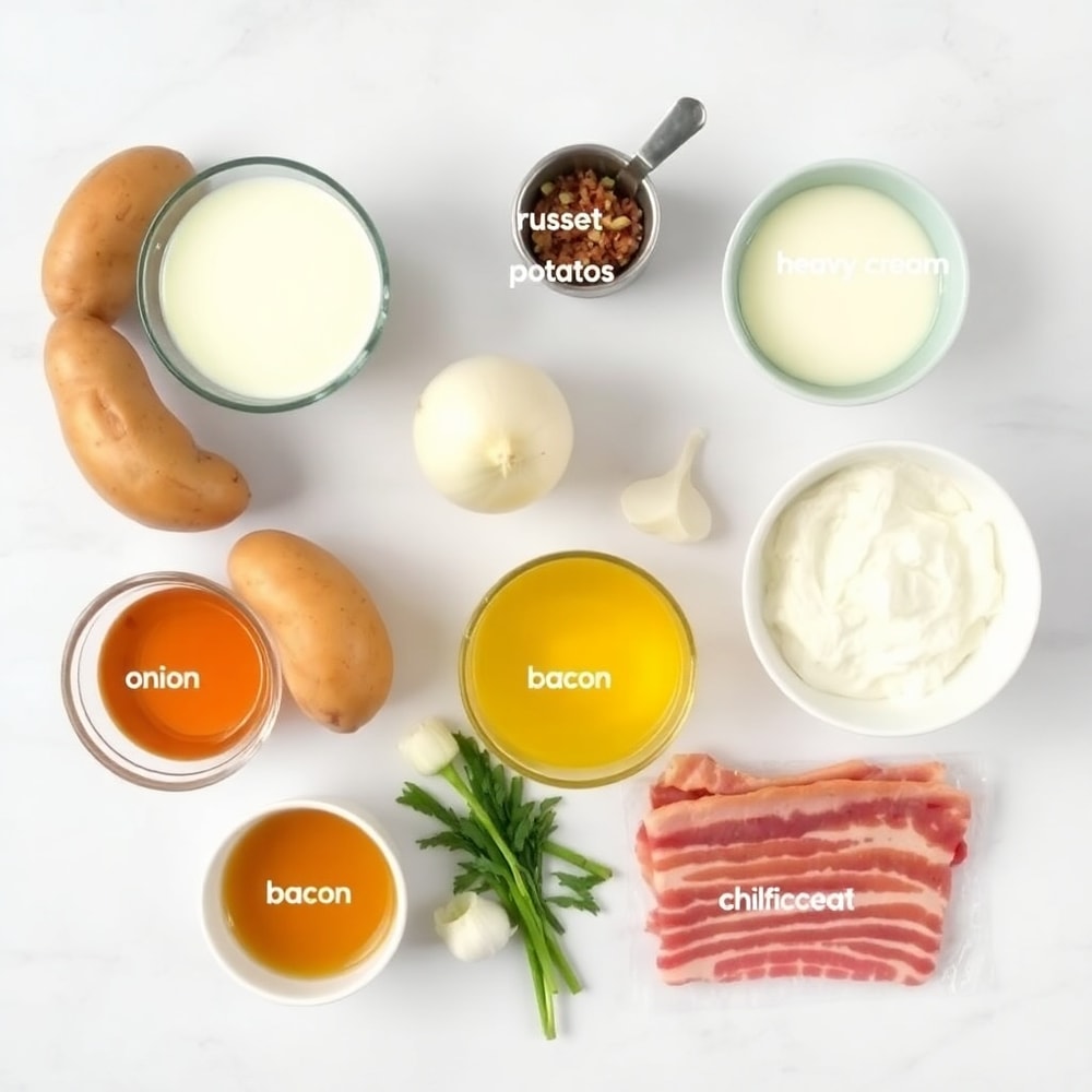 Raw Ingredients for Baked Potato Soup