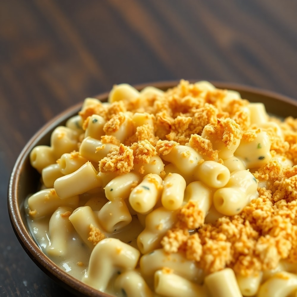 creamy blue cheese mac and cheese