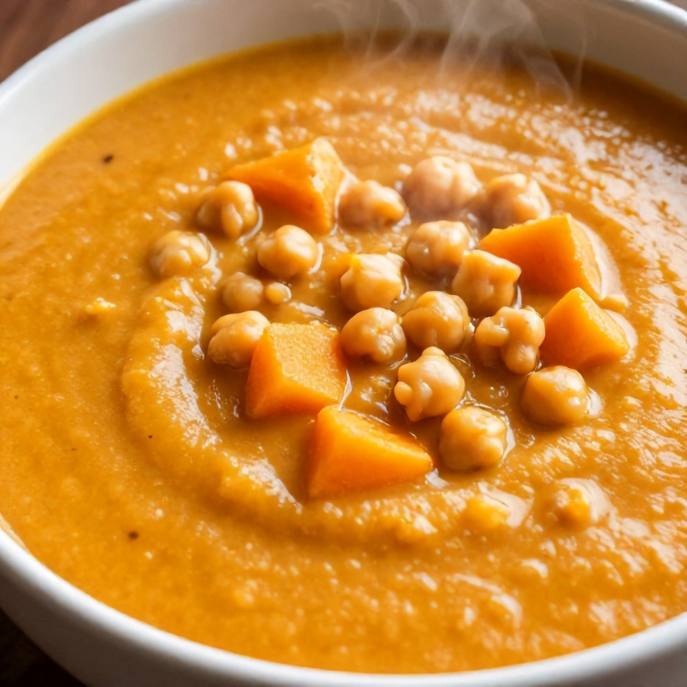 Creamy Moroccan Sweet Potato Soup