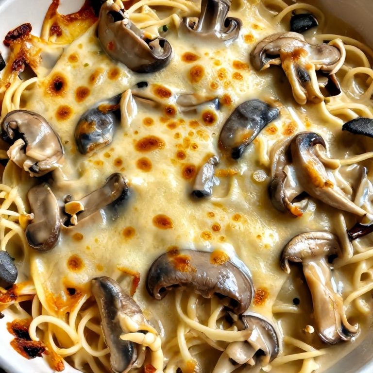 creamy mushroom alfredo pasta