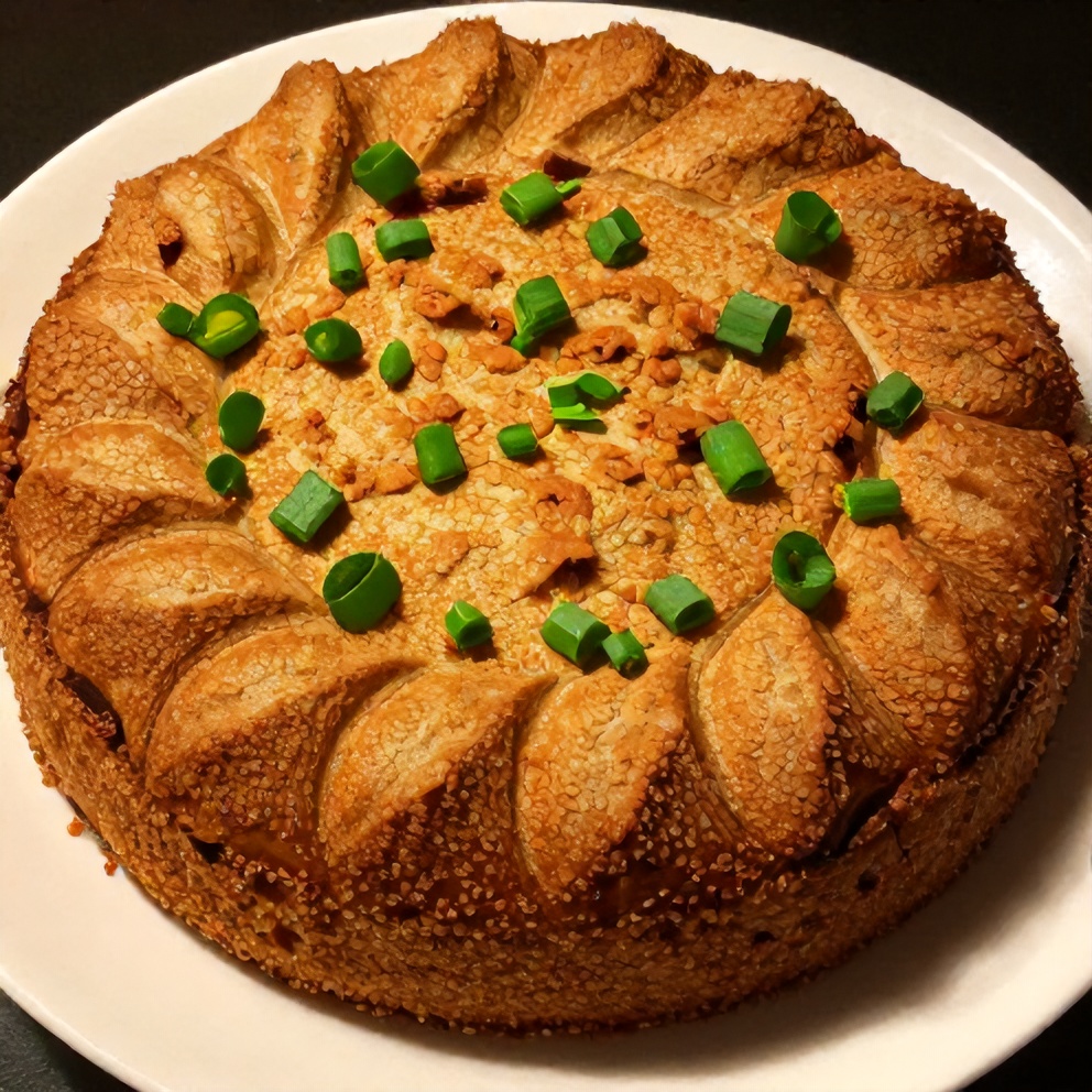 Plated Dairy Maid Cakes with green onions
