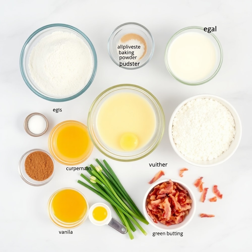 Raw ingredients for Dairy Maid Cakes