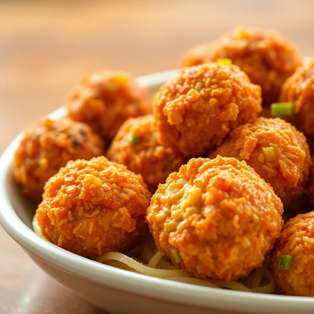 general tso chicken meatballs