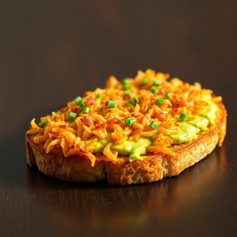 hash brown avocado toast