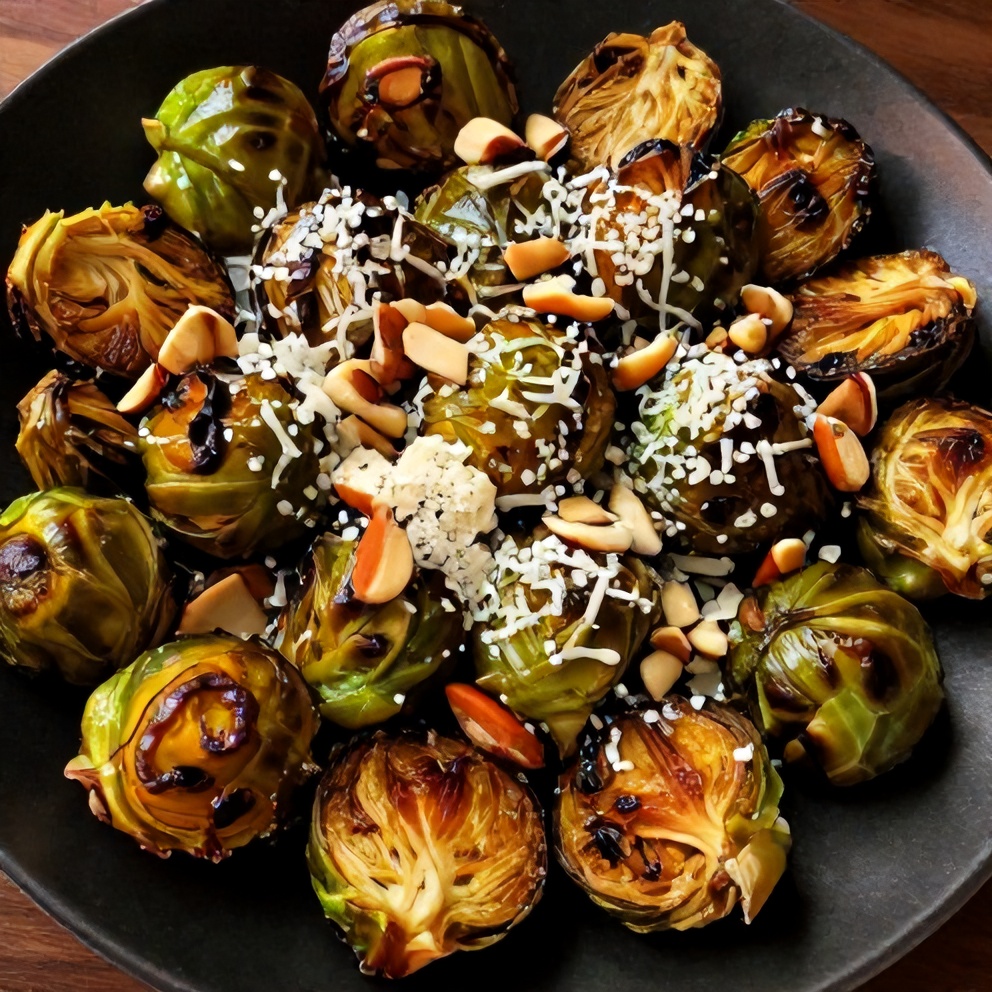 Plated Orange Maple Glazed Brussels Sprouts