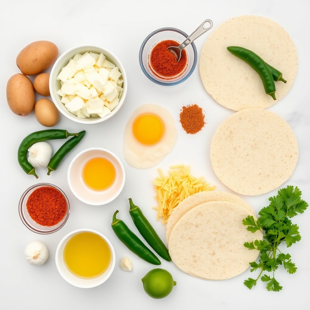 Spicy Breakfast Tacos Ingredients