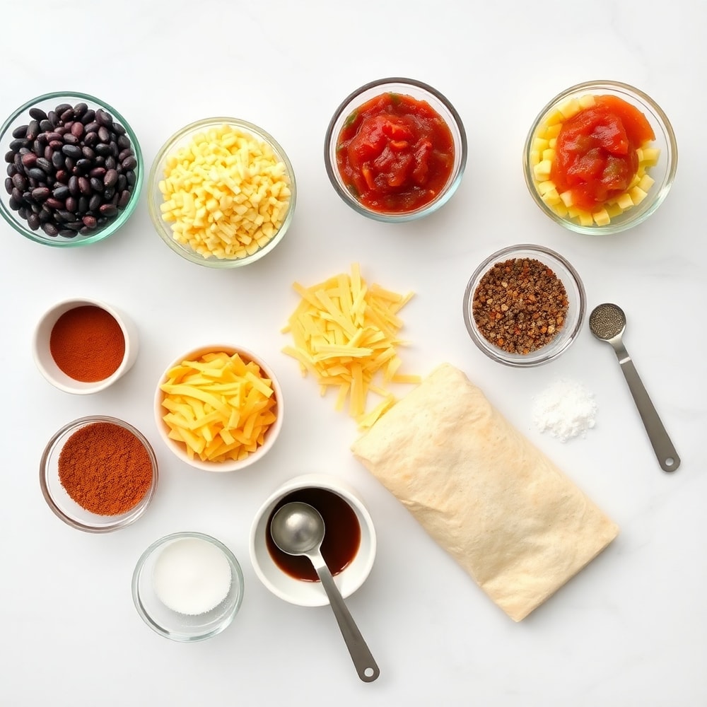 Raw ingredients for Vegan Taquitos laid out