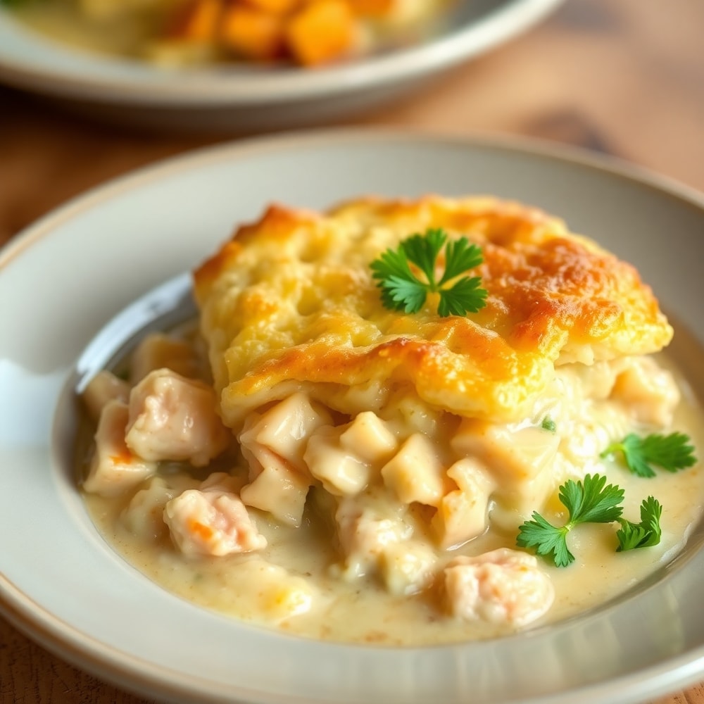 Served Crockpot Chicken Pot Pie