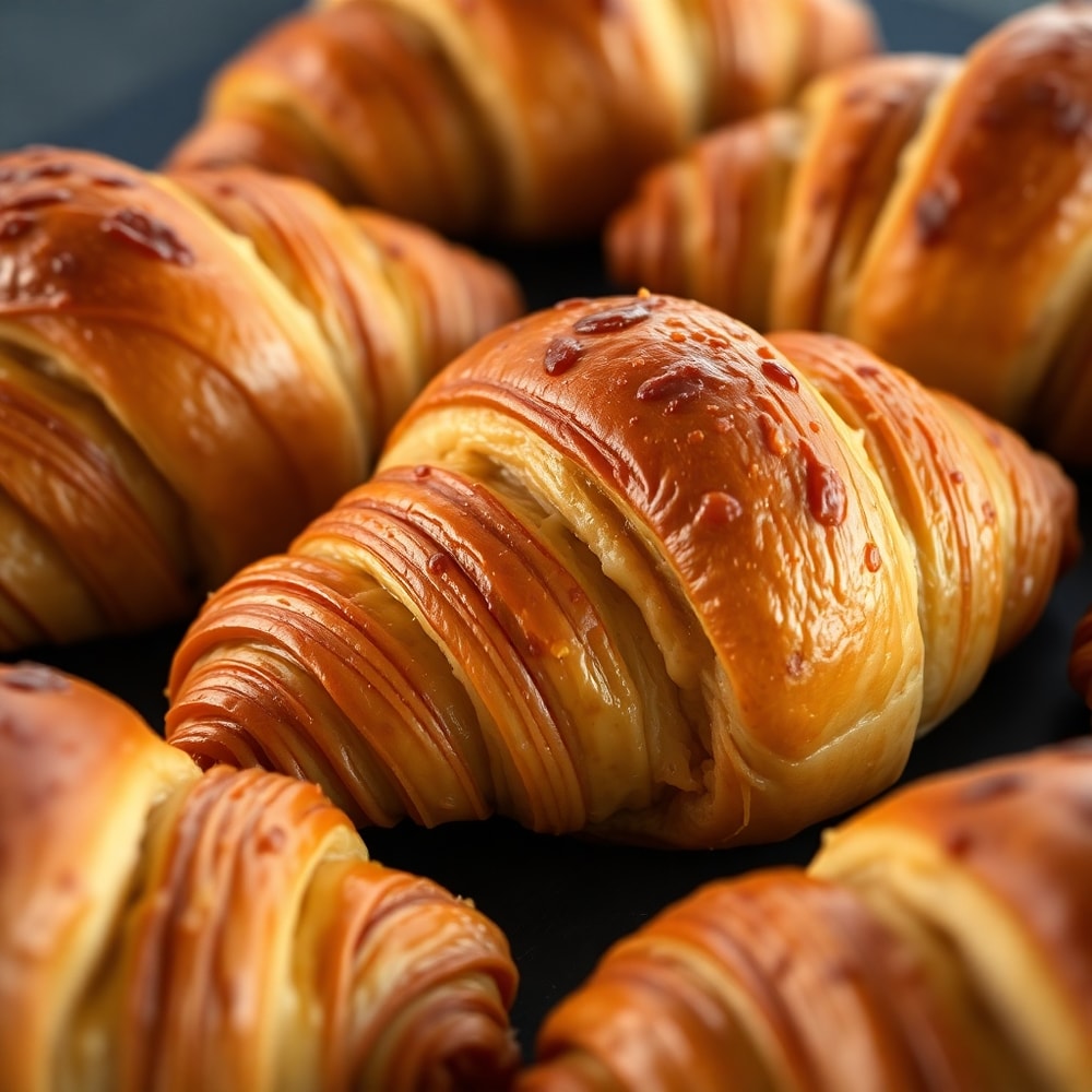 easy baked ham and cheese croissants
