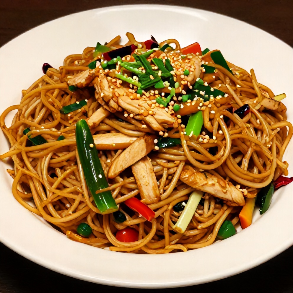 Plated Chinese Chow Mein