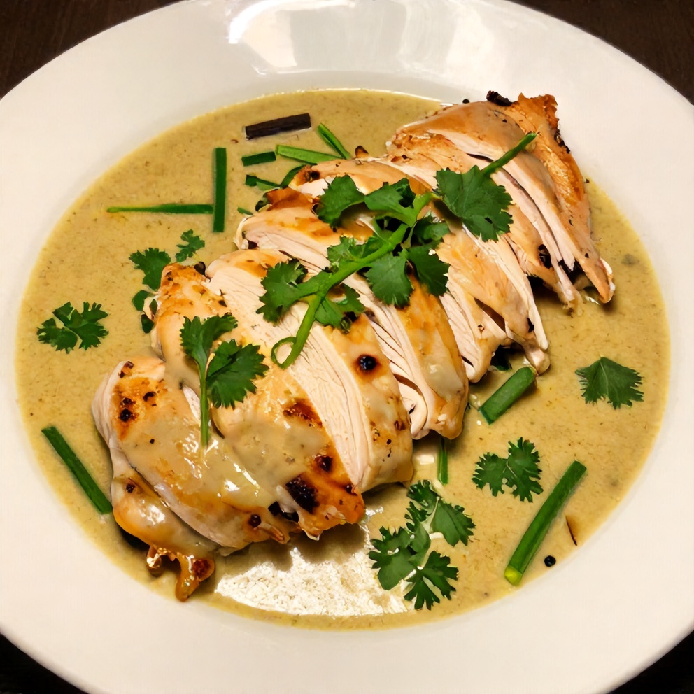 Easy Coconut Chicken on a Plate