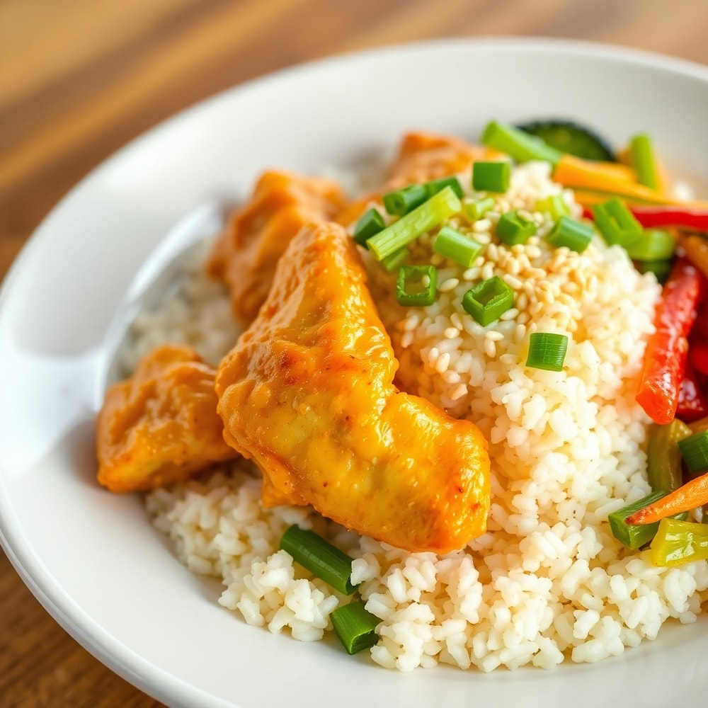 Coconut Chicken Rice Bowl Ready to Serve