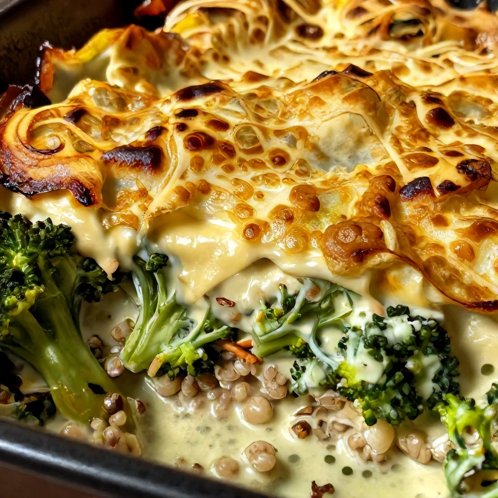Easy Creamy Broccoli and Quinoa Bake