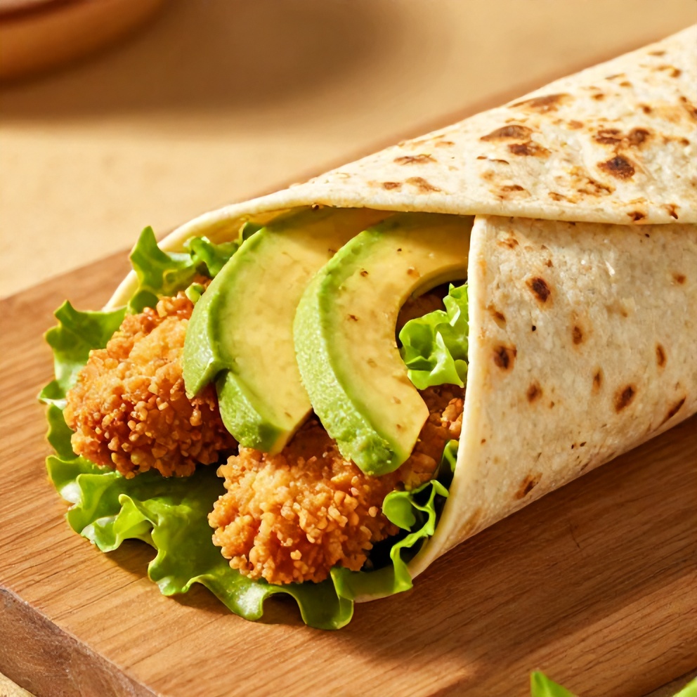 easy chicken avocado wrap