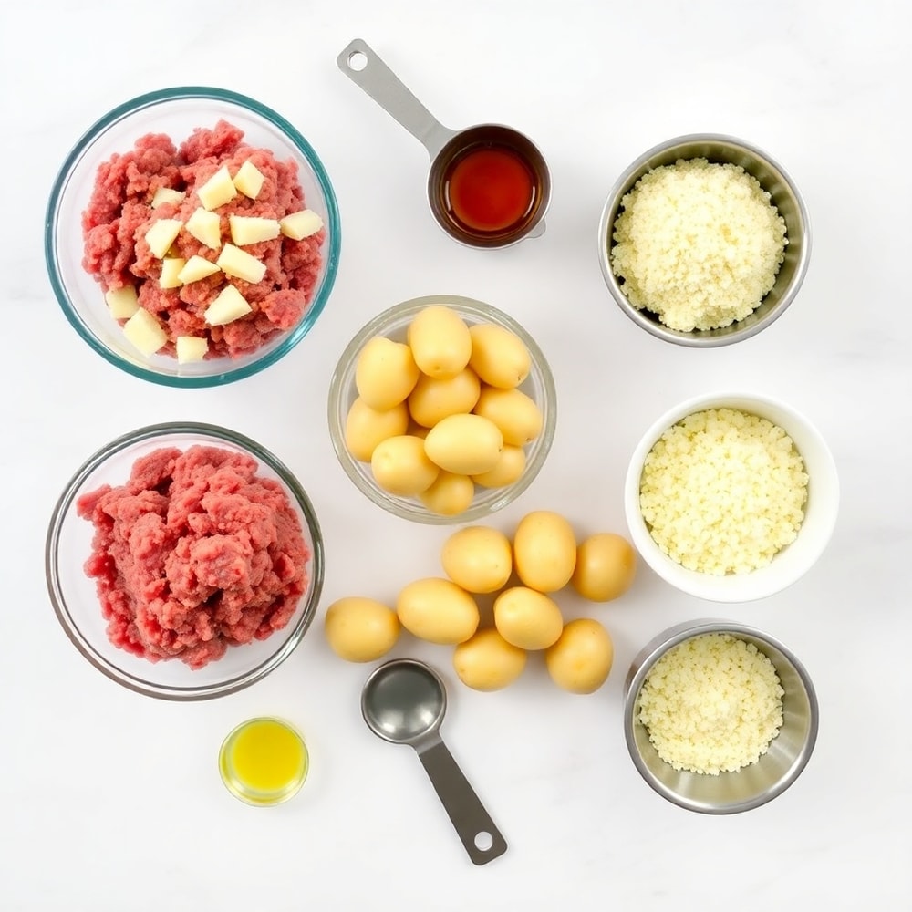 Garlic Butter One-Pan Meatballs and Potatoes Ingredients