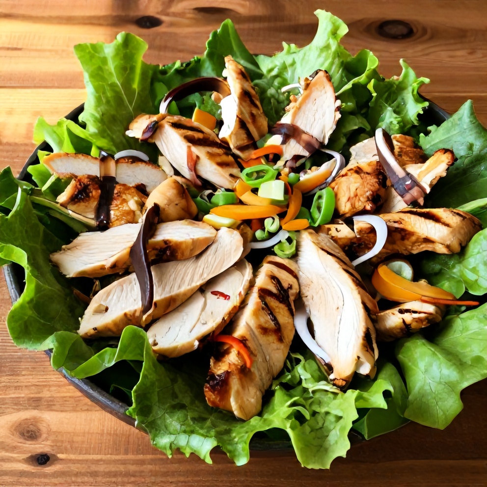 high protein grilled chicken cobb salad