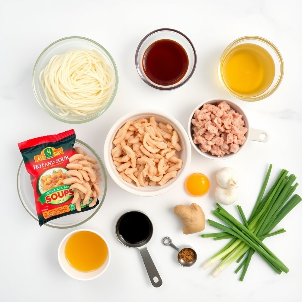 Hot and Sour Noodle Soup Ingredients